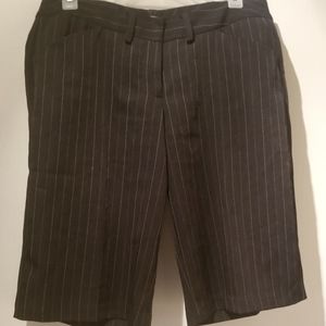 My Michelle Pin Stripped Black/Red/White Long Shorts